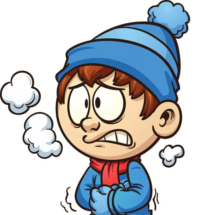 cartoon character who is cold