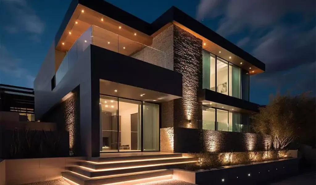 Outdoor landscape lighting installed in a beautiful house in Indianapolis, IN Outdoor landscape lighting installed in a beautiful house in Indianapolis, IN