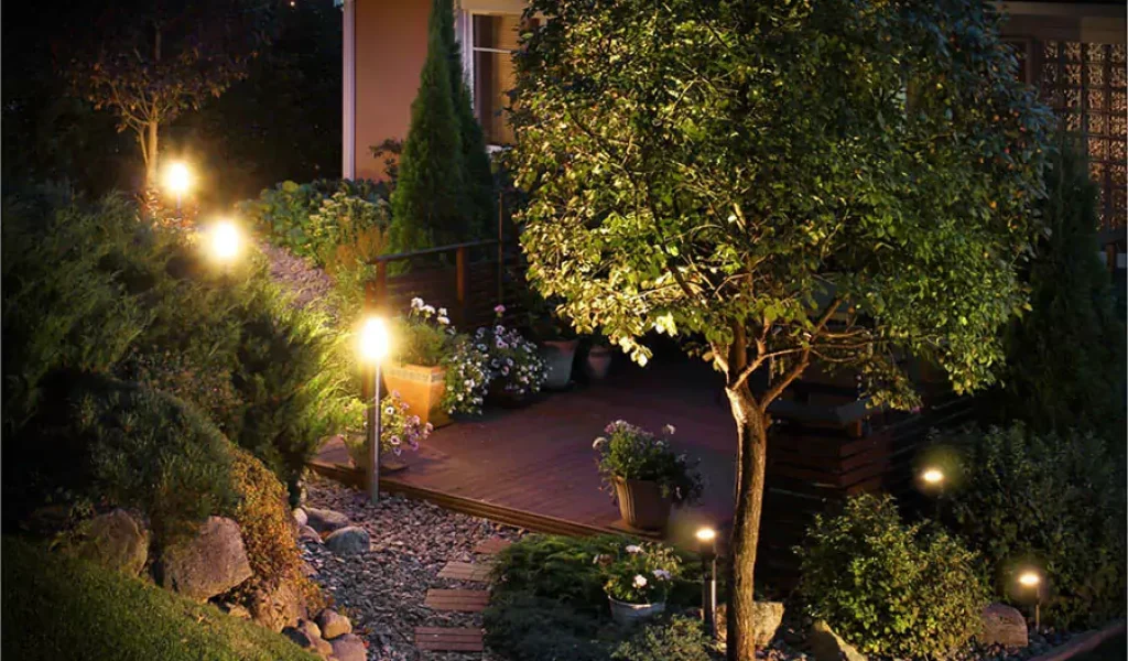 landscape lighting path patio